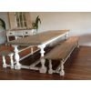 3m Ellena Dining Table with 2 Backless Benches - 1
